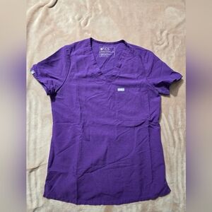 Figs Technical Collection Purple Scrub Top Size Xsmall